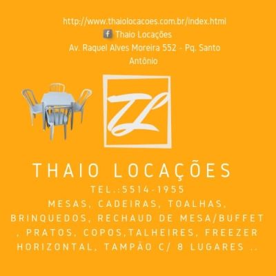 Thaiô Locações – Locação De Mesas E Cadeiras – Em São Paulo