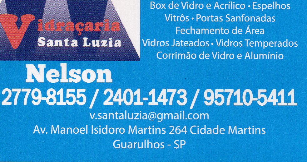 Vidraçaria em Guarulhos – Vidraçaria Santa Luzia