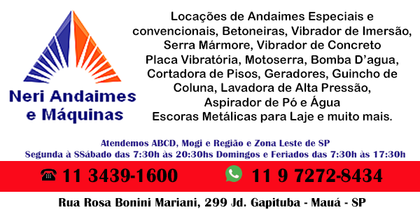 Nery Andaimes e Máquina Para Locação no Abc e Regiões