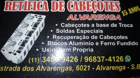 Retífica de Cabeçotes Alvarenga – Retífica em São Bernardo do Campo