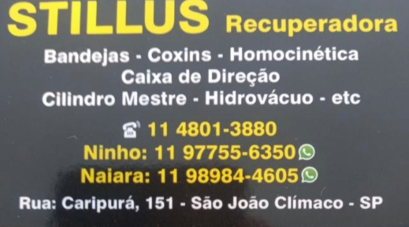 Recuperadora de Peças na Zona Sul – Stillus Recuperadora