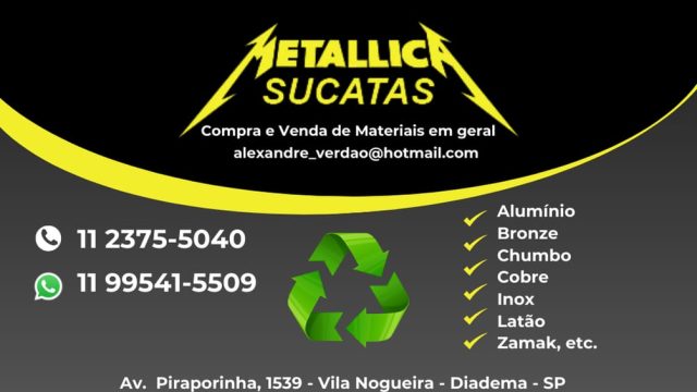 Sucatas em Diadema Piraporinha – Metallica Sucatas