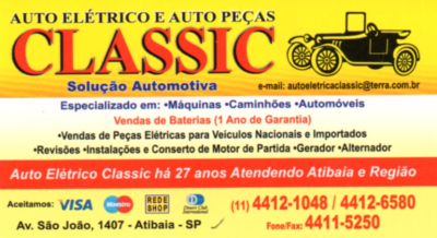 Auto Elétrico e Auto Peças Classic &#8211; Auto Elétrico em Atibaia
