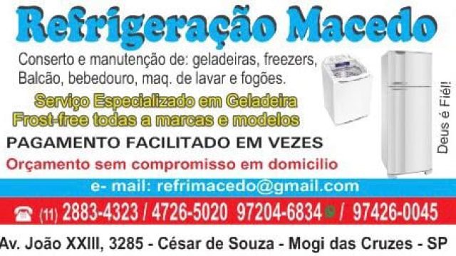 Refrigeração Macedo em Mogi das Cruzes