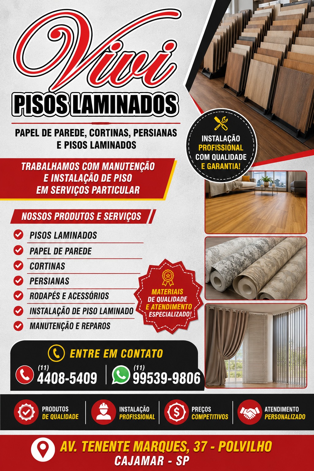 Vivi Pisos Laminados em Cajamar