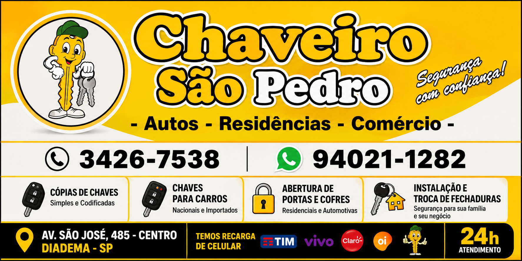 Chaveiro São Pedro em Diadema